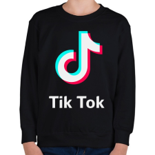 PRINTFASHION TIKTOK - Gyerek pulóver - Fekete gyerek póló