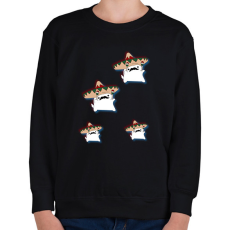 PRINTFASHION Tiktok mexikói cica - Gyerek pulóver - Fekete