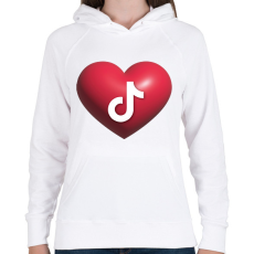 PRINTFASHION Tiktok - Női kapucnis pulóver - Fehér