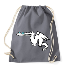 PRINTFASHION tiktok sárkány meme fehér (páros) - Sportzsák, Tornazsák - Grafitszürke tornazsák