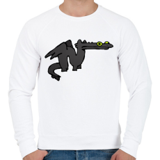 PRINTFASHION tiktok sárkány meme fekete (páros póló) - Férfi pulóver - Fehér
