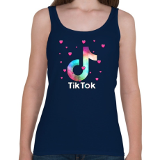 PRINTFASHION Tiktok szivecskékkel - Női atléta - Sötétkék