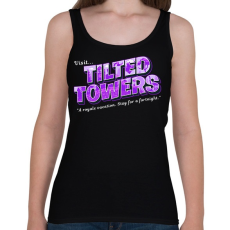 PRINTFASHION Tilted town - Női atléta - Fekete