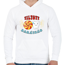 PRINTFASHION Tiltott barátság - Férfi kapucnis pulóver - Fehér