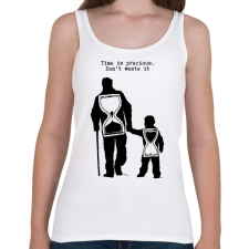 PRINTFASHION Time is precious, don't waste it - Női atléta - Fehér női trikó