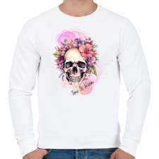 PRINTFASHION Time to bloom - Férfi pulóver - Fehér férfi pulóver, kardigán