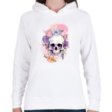 PRINTFASHION Time to bloom - Női kapucnis pulóver - Fehér női pulóver, kardigán