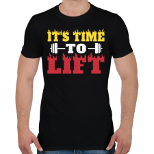 PRINTFASHION Time to lift - Férfi póló - Fekete férfi póló