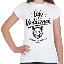 PRINTFASHION Tiszteld a vaddisznót - Női póló - Fehér női póló