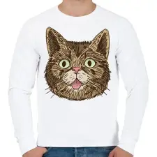 PRINTFASHION Tita - Férfi pulóver - Fehér férfi pulóver, kardigán