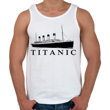 PRINTFASHION Titanic - Férfi atléta - Fehér atléta, trikó