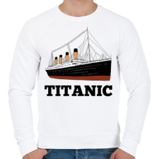 PRINTFASHION Titanic  - Férfi pulóver - Fehér férfi pulóver, kardigán