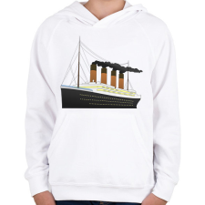 PRINTFASHION Titanic - Gyerek kapucnis pulóver - Fehér gyerek pulóver, kardigán