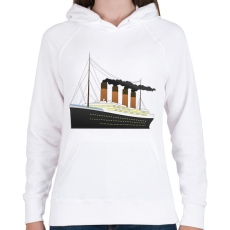 PRINTFASHION Titanic - Női kapucnis pulóver - Fehér
