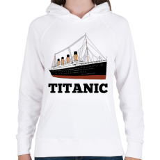 PRINTFASHION Titanic  - Női kapucnis pulóver - Fehér