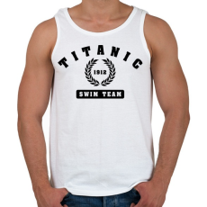 PRINTFASHION titanic-swim-team-black - Férfi atléta - Fehér