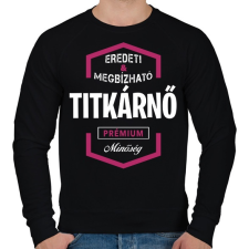 PRINTFASHION Titkárnő prémium minőség - Férfi pulóver - Fekete férfi pulóver, kardigán
