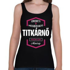 PRINTFASHION Titkárnő prémium minőség - Női atléta - Fekete