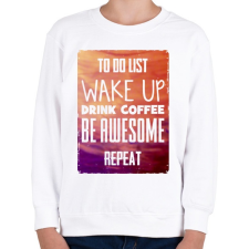 PRINTFASHION To do list - Gyerek pulóver - Fehér gyerek pulóver, kardigán