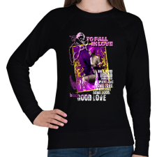 PRINTFASHION TO FALL IN LOVE - Női pulóver - Fekete női pulóver, kardigán