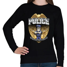 PRINTFASHION To serve and protect - Női pulóver - Fekete
