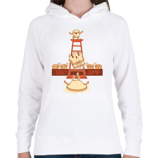 PRINTFASHION Toast magasugrás - Női kapucnis pulóver - Fehér női pulóver, kardigán