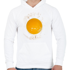 PRINTFASHION Tojás - Férfi kapucnis pulóver - Fehér