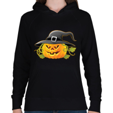 PRINTFASHION Tök - Női kapucnis pulóver - Fekete női pulóver, kardigán