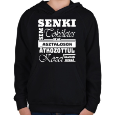 PRINTFASHION Tökéletes asztalos - Gyerek kapucnis pulóver - Fekete gyerek pulóver, kardigán