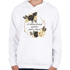 PRINTFASHION Tökéletes feleség szülinapja április - Gyerek kapucnis pulóver - Fehér gyerek pulóver, kardigán