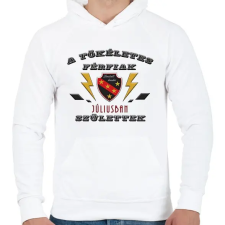 PRINTFASHION Tökéletes férfi - Férfi kapucnis pulóver - Fehér férfi pulóver, kardigán