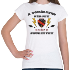 PRINTFASHION Tökéletes férjek január - Női póló - Fehér