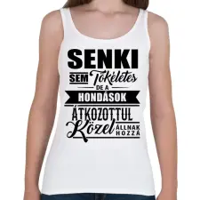PRINTFASHION Tökéletes Hondások - Női atléta - Fehér női trikó
