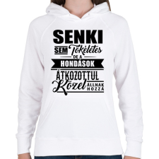 PRINTFASHION Tökéletes Hondások - Női kapucnis pulóver - Fehér női pulóver, kardigán