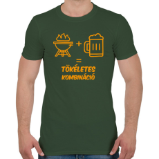 PRINTFASHION Tökéletes kombináció - Férfi póló - Katonazöld