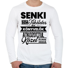 PRINTFASHION Tökéletes könyvelő - Férfi hosszú ujjú póló - Fehér