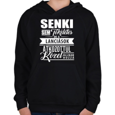 PRINTFASHION Tökéletes Lanciások - Gyerek kapucnis pulóver - Fekete