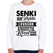 PRINTFASHION Tökéletes lovasok - Gyerek pulóver - Fehér gyerek pulóver, kardigán