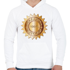 PRINTFASHION Tökeletes minőség - Férfi kapucnis pulóver - Fehér