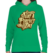PRINTFASHION Tökéletes nap - Női kapucnis pulóver - Zöld női pulóver, kardigán