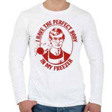 PRINTFASHION Tökéletes testem van - Férfi hosszú ujjú póló - Fehér