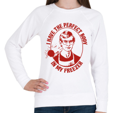 PRINTFASHION Tökéletes testem van - Női pulóver - Fehér