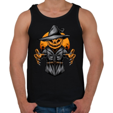 PRINTFASHION Tökfej madárijesztő - Férfi atléta - Fekete