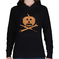 PRINTFASHION Tökfej szerelő - Női kapucnis pulóver - Fekete női pulóver, kardigán