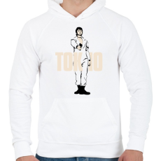 PRINTFASHION Tokio - Férfi kapucnis pulóver - Fehér