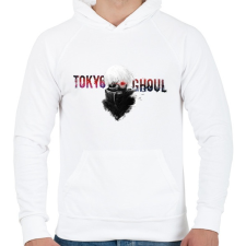 PRINTFASHION Tokyo Ghoul - Férfi kapucnis pulóver - Fehér férfi pulóver, kardigán