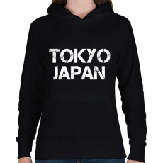 PRINTFASHION Tokyo Japan - Női kapucnis pulóver - Fekete