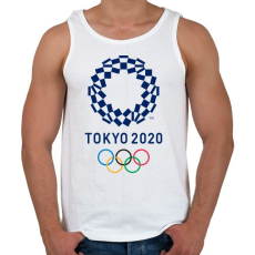 PRINTFASHION Tokyo Olimpic 2020 - Férfi atléta - Fehér
