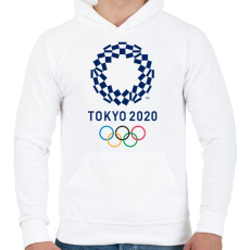 PRINTFASHION Tokyo Olimpic 2020 - Férfi kapucnis pulóver - Fehér