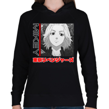 PRINTFASHION Tokyo Revengers Mikey - Női kapucnis pulóver - Fekete női pulóver, kardigán